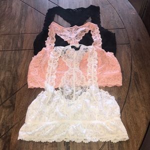 FINAL SALE -Bralettes (Set of three)